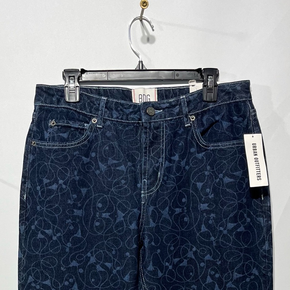BDG Low Rise Flare Patterned Jeans Size 30 Inseam 32” New With Tags - Picture 2 of 10